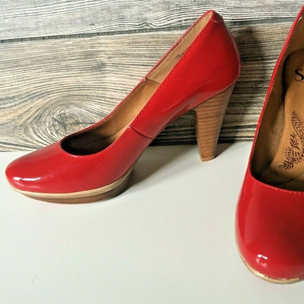 Sofft Red Patent Leather Pumps Size 6 1/2